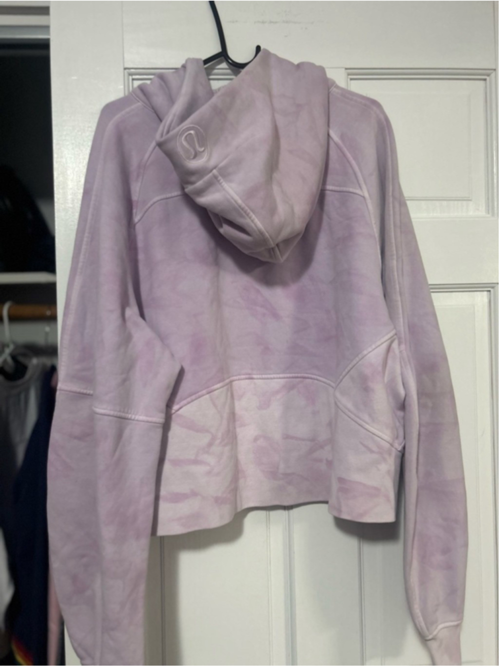 Lululemon Scuba Oversized Half-Zip Hoodie in a purple tie-dye XL /2xL - Picture 4 of 6